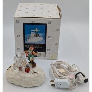 1997 FIGI Lighted Santa's Junior Express With Box CV-55 Santa & Train